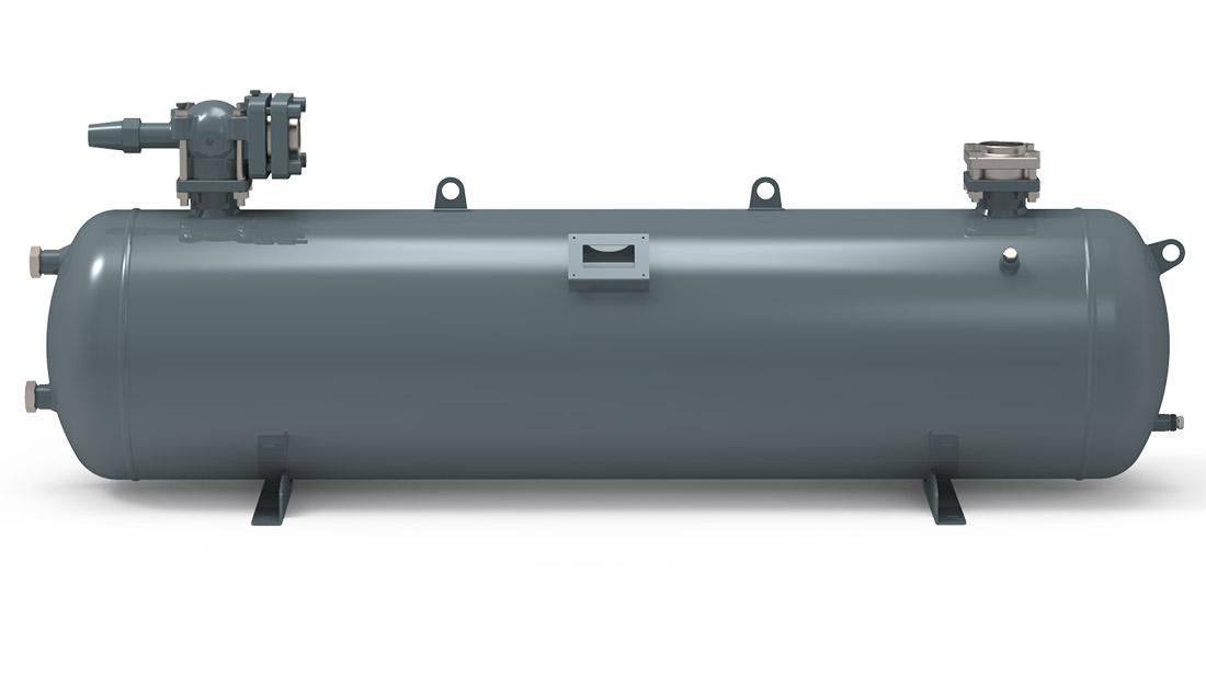 Horizontaler Flüssigkeitssammler mit Schaugläsern - RYCG 350